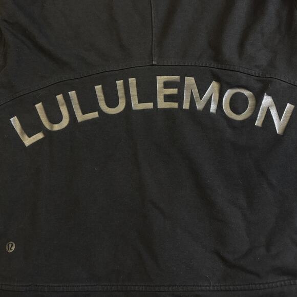 Lululemon Hoodie Womens 6 Side Split Cut Above Logo Sweatshirt Cellphone Pocket - Picture 8 of 9
